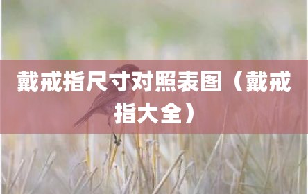 戴戒指尺寸对照表图（戴戒指大全）