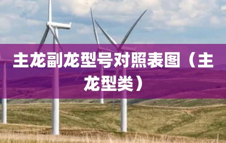 主龙副龙型号对照表图（主龙型类）