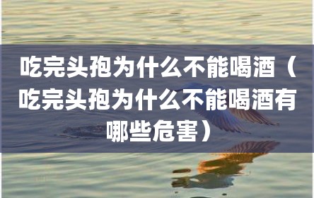 吃完头孢为什么不能喝酒（吃完头孢为什么不能喝酒有哪些危害）