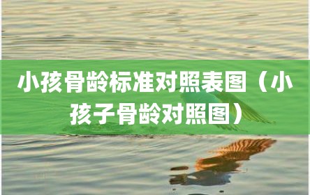 小孩骨龄标准对照表图（小孩子骨龄对照图）