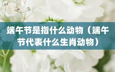 端午节是指什么动物（端午节代表什么生肖动物）