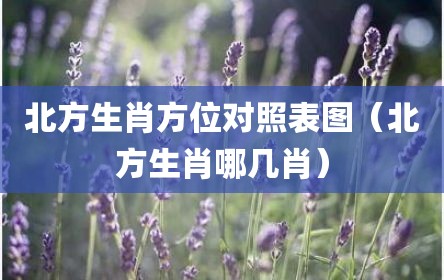 北方生肖方位对照表图（北方生肖哪几肖）