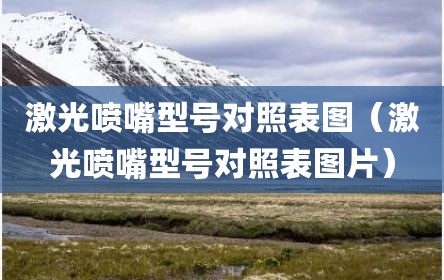 激光喷嘴型号对照表图（激光喷嘴型号对照表图片）