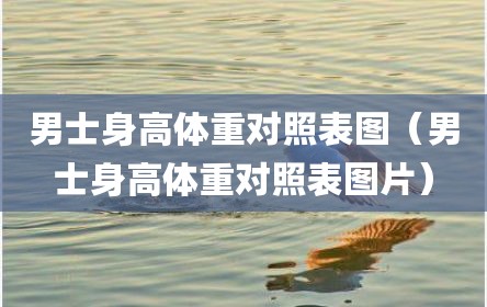 男士身高体重对照表图（男士身高体重对照表图片）
