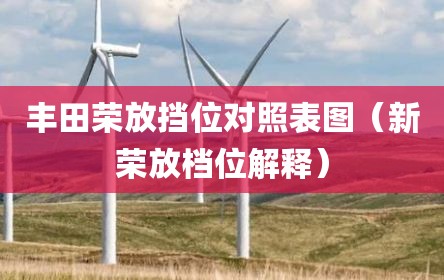 丰田荣放挡位对照表图（新荣放档位解释）