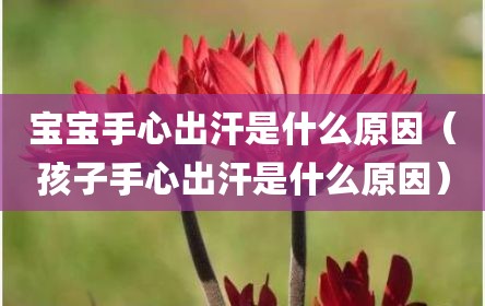 宝宝手心出汗是什么原因（孩子手心出汗是什么原因）
