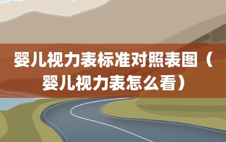 婴儿视力表标准对照表图（婴儿视力表怎么看）