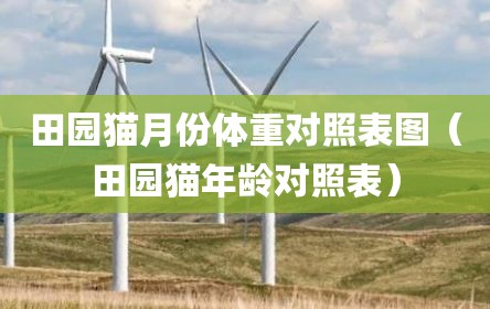 田园猫月份体重对照表图（田园猫年龄对照表）