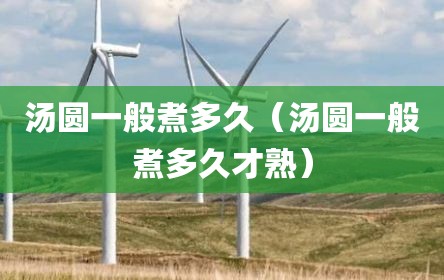 汤圆一般煮多久（汤圆一般煮多久才熟）