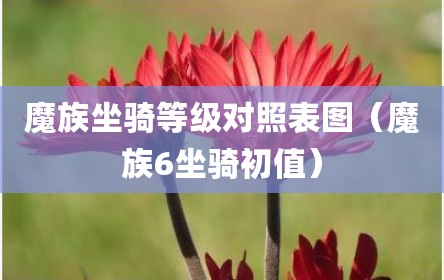 魔族坐骑等级对照表图（魔族6坐骑初值）