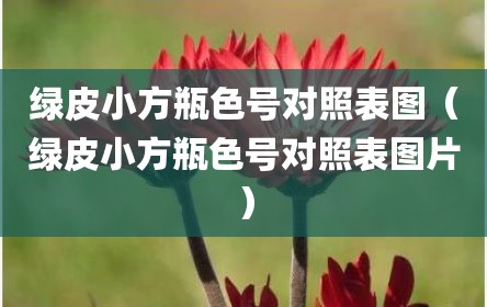 绿皮小方瓶色号对照表图（绿皮小方瓶色号对照表图片）