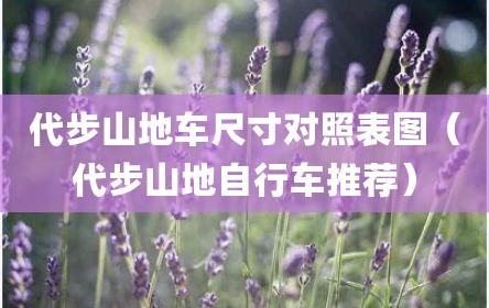 代步山地车尺寸对照表图（代步山地自行车推荐）