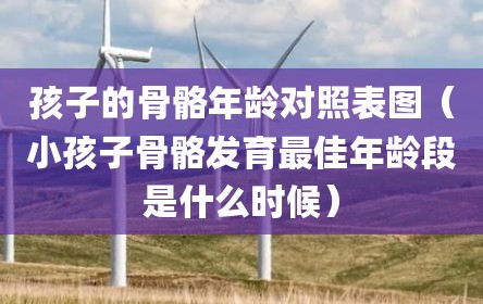 孩子的骨骼年龄对照表图（小孩子骨骼发育最佳年龄段是什么时候）