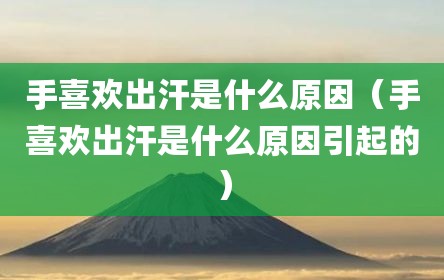 手喜欢出汗是什么原因（手喜欢出汗是什么原因引起的）