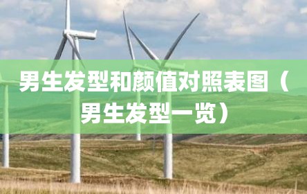 男生发型和颜值对照表图（男生发型一览）