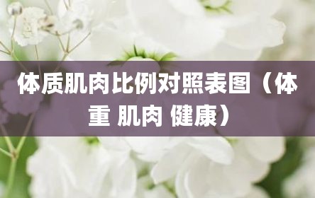 体质肌肉比例对照表图（体重 肌肉 健康）