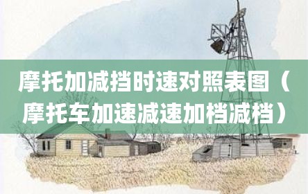 摩托加减挡时速对照表图（摩托车加速减速加档减档）