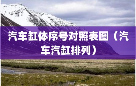 汽车缸体序号对照表图（汽车汽缸排列）