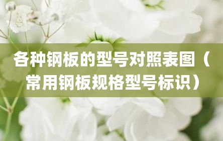 各种钢板的型号对照表图（常用钢板规格型号标识）
