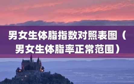 男女生体脂指数对照表图（男女生体脂率正常范围）