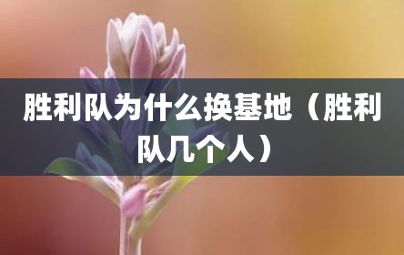 胜利队为什么换基地（胜利队几个人）
