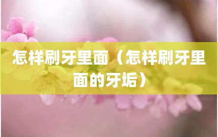 怎样刷牙里面（怎样刷牙里面的牙垢）