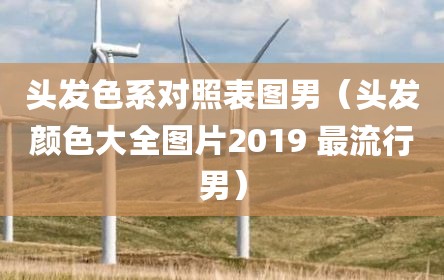 头发色系对照表图男（头发颜色大全图片2019 最流行男）