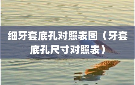 细牙套底孔对照表图（牙套底孔尺寸对照表）