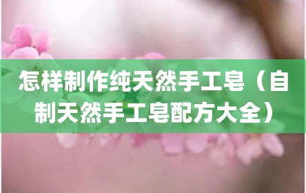怎样制作纯天然手工皂（自制天然手工皂配方大全）
