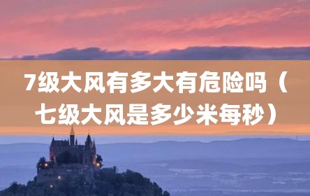 7级大风有多大有危险吗（七级大风是多少米每秒）