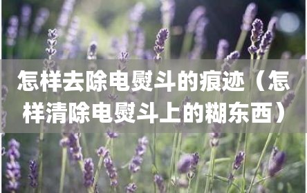 怎样去除电熨斗的痕迹（怎样清除电熨斗上的糊东西）