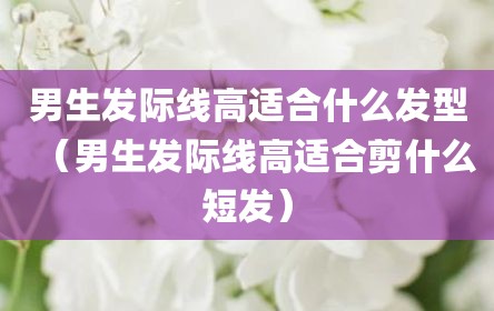 男生发际线高适合什么发型（男生发际线高适合剪什么短发）
