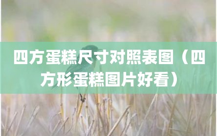 四方蛋糕尺寸对照表图（四方形蛋糕图片好看）