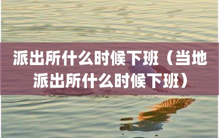 派出所什么时候下班（当地派出所什么时候下班）