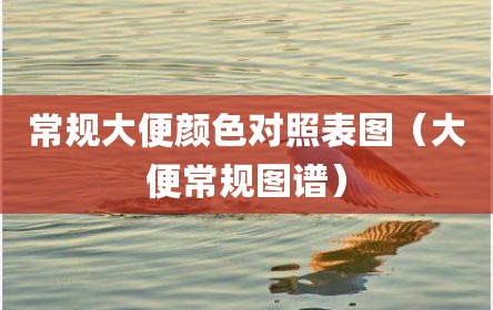 常规大便颜色对照表图（大便常规图谱）