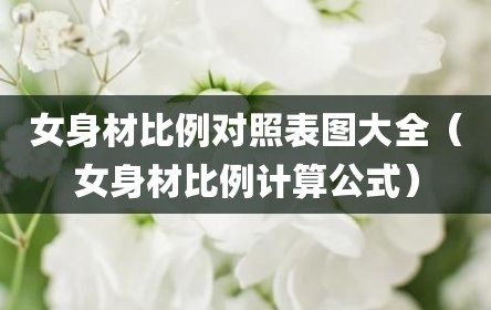 女身材比例对照表图大全（女身材比例计算公式）