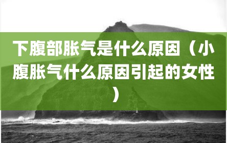 下腹部胀气是什么原因（小腹胀气什么原因引起的女性）