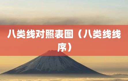 八类线对照表图（八类线线序）