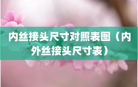 内丝接头尺寸对照表图（内外丝接头尺寸表）