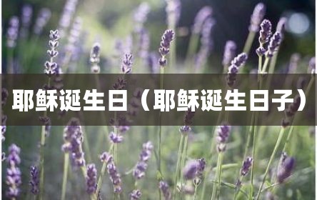 耶稣诞生日（耶稣诞生日子）