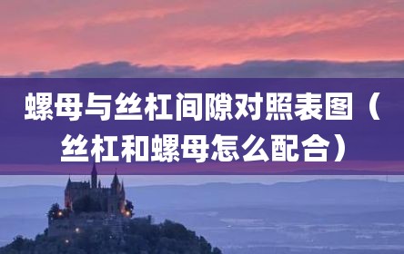 螺母与丝杠间隙对照表图（丝杠和螺母怎么配合）