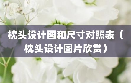 枕头设计图和尺寸对照表（枕头设计图片欣赏）