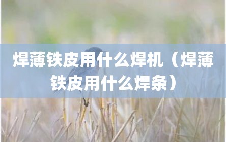 焊薄铁皮用什么焊机（焊薄铁皮用什么焊条）