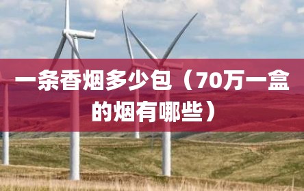 一条香烟多少包（70万一盒的烟有哪些）