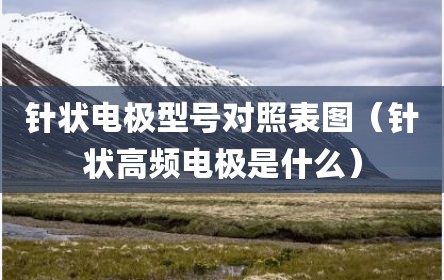 针状电极型号对照表图（针状高频电极是什么）