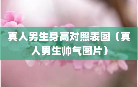 真人男生身高对照表图（真人男生帅气图片）