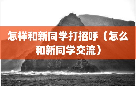 怎样和新同学打招呼（怎么和新同学交流）