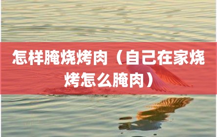 怎样腌烧烤肉（自己在家烧烤怎么腌肉）