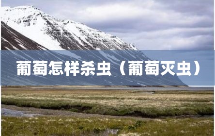 葡萄怎样杀虫（葡萄灭虫）