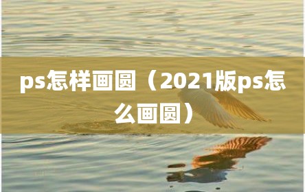 ps怎样画圆（2021版ps怎么画圆）